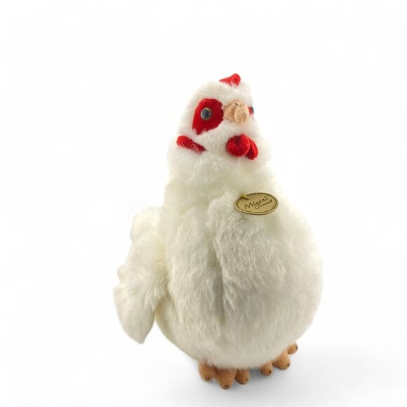 Aurora Miyoni White Chicken Hen Plush, Soft, 9 inches, Stuffed Animal, Realistic - Picture 1 of 9